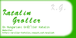 katalin groller business card